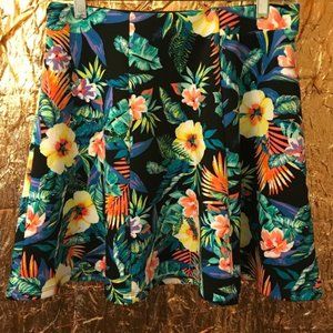 Decree cute Floral Mini Skirt elastic waist easy slip on